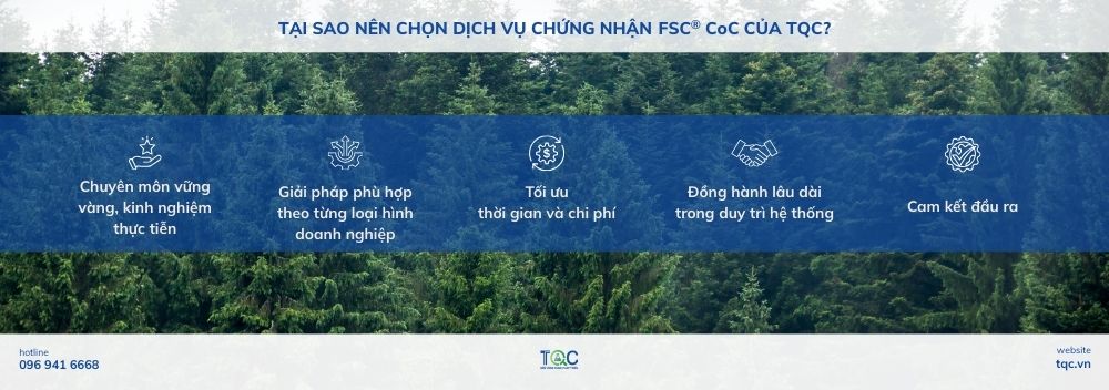 Tại sao doanh nghiệp nên chọn dịch vụ chứng nhận FSC® CoC của TQC? 
